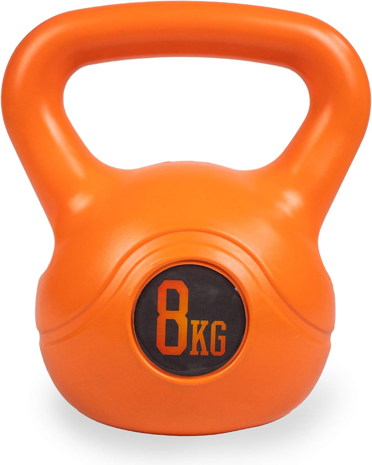 Phoenix Fitness 8KG Orange Vinyl Kettlebell Heavy Weight Kettle Bell