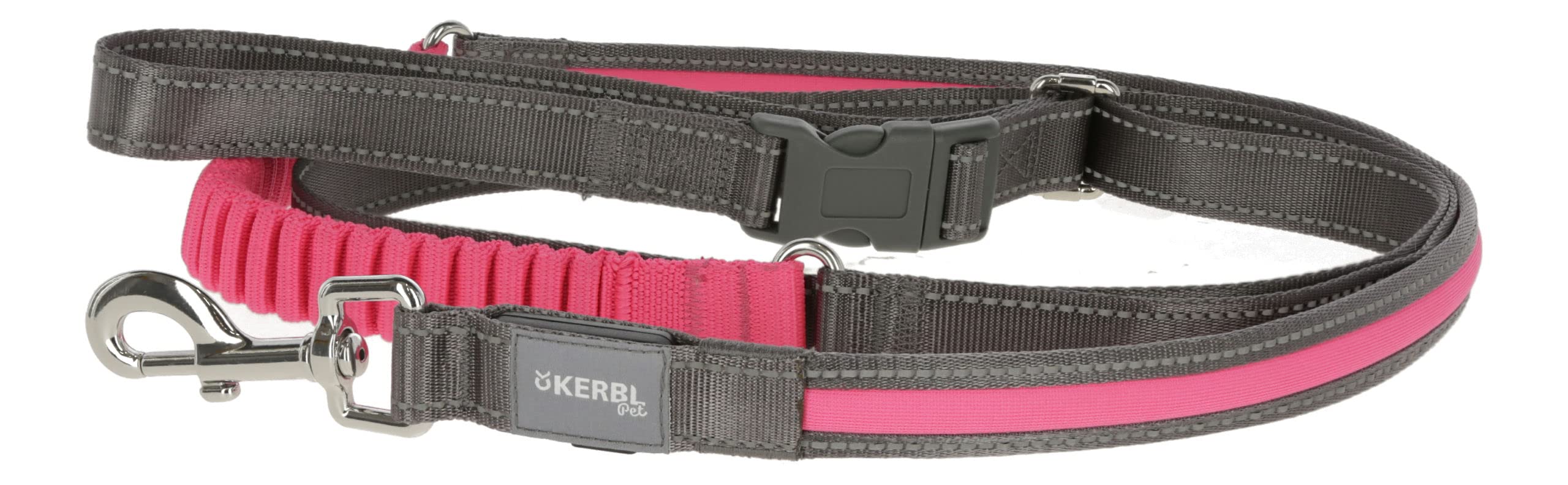 Light & Reflex Jogging and Leash 25 mm x 250 cm, Pink