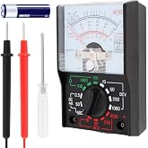 ChgImposs Mini Analog Multimeter Electric AC/DC Current OHM Decibels Voltage Voltmeter Ammeter with Test Leads, AA Battery Included