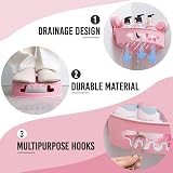 TAILI Shower Corner Shelves 2 Pack Suction Caddy Pink 3.2x8.7x10.6 in view 4