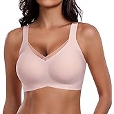 Owucozy Jelly Bras for Women Push Up Bra for Women Seamless Bras No Show Comfort Full Coverage Push Up Wireless T Shirt Bra