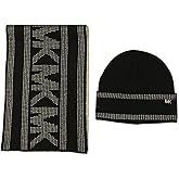 Michael Kors womens Metallic Stripe Box Set - Hat & Scarf