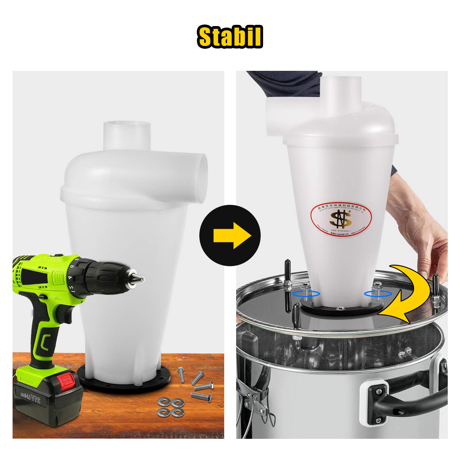 Handwerk und Industrie Zyklon Staubsammler für Privatpersonen Zyklonen