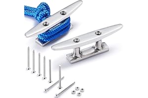 ZOMCHAIN Boat Cleat Open Base Boat Cleat 4/5/6/8 inch, Dock Cleat All 316 Stainless Steel Boat Mooring Accessories, Include Installation Accessories Screws