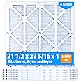 thumbnail image 2 of Glasfloss MERV 10 Pleated Air Filters 19-7/8 X 21-1/2 X 1, Case Of 12, For Carrier, Payne, & Bryant 2 of 12