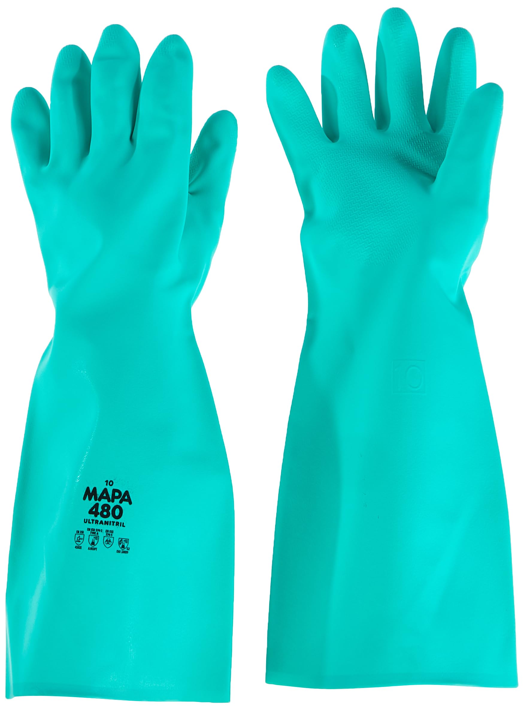 MAPA Professional ULTRANITRIL 480, Size 10, Chemical Protective Gloves, (1 Pair)