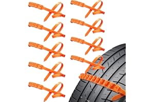 Snow Tire Chains | Auto Winter Tire Snow Zip Ties | Anti-Skid Auto Wheel Chains,for Sedan SUV Truck Outdoor Winter Driving