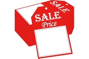 SMARSTICKER 100 Pack Red Sale Price Tags 2x3 Inch Retail Labels Business Store Signs Point of Sale Price Pricing Card (Red)