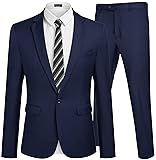COOFANDY Men 2 Piece Suit Jacket Dress Business
