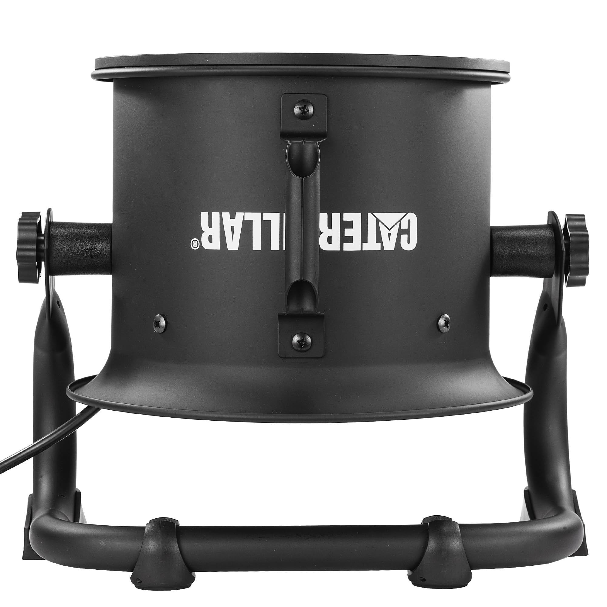 CATERPILLAR 9 Inch 940CFM 4-Speed High-velocity Industrial Drum Air Circulator Fan with 360-degree Pivoting Head and Dual Ball Bearing Motor, Black