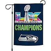 WinCraft Seattle Seahawks Super Bowl LX Champions Double-Sided 12" x 18" Garden Flag
