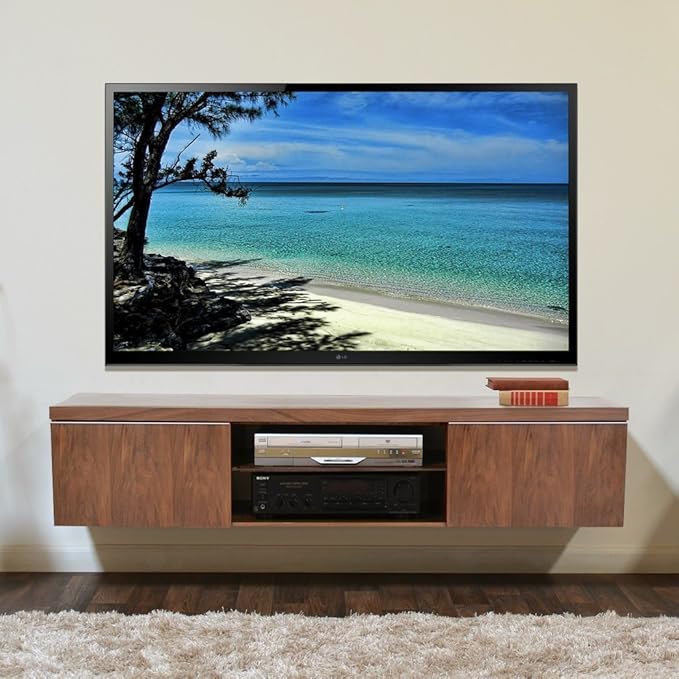 Lisbon TV Entertainment Unit Stand Floating TV Stand Amazon.co.uk