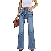 GRAPENT Womens Flare Jeans High Waisted Wide Leg Baggy Jean for Women Stretch Denim Pants