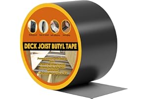JOAPRIL Deck Joist Tape 4" x 50', Butyl Joist Tape for decking, Waterproof and Anti-Corrosion Deck Joist Flashing Tape for Top of Joists, Rim Joists, Under Joists and Beams-1 Rolls