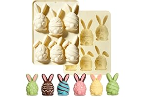 Easter Silicone Molds Easter Bunny Chocolate Silicone Molds Flexible, Non-Stick and Easy to Clean - Baking Tray Resin Cake Ch