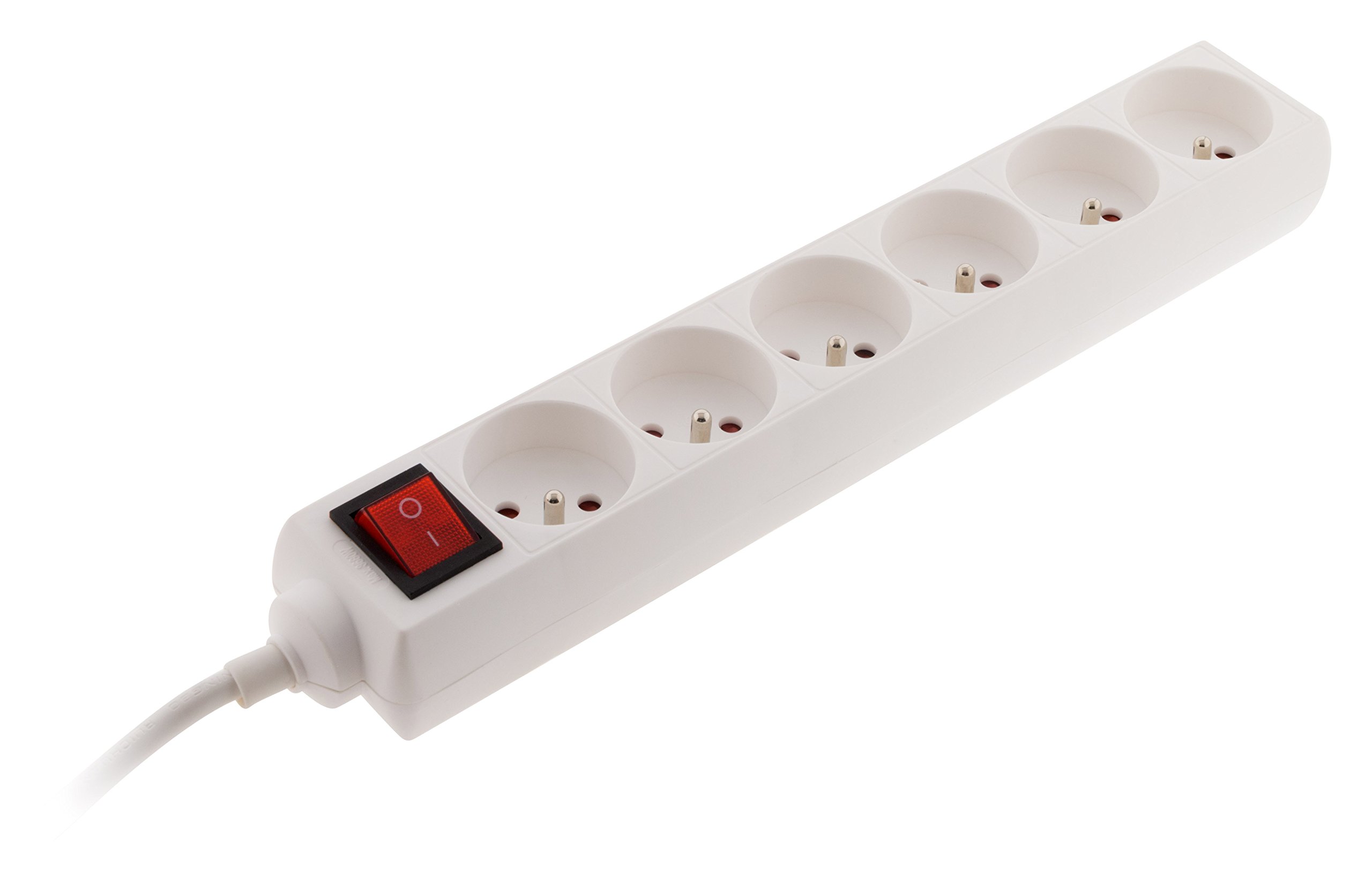 Zenitech 16A Extension Lead with Switch, White