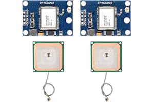 SHUTAO 2Pcs GY-NEO6MV2 NEO-6M GPS Module with Flight Control for EEPROM MWC APM2.5 Large Antenna NEO6MV2