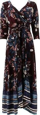 petite wrap maxi dress