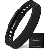 MagnetRX&reg; Magnetic Sports Bracelet for Men &ndash; Ultra Strength Magnetic Balance Bracelet for Men &amp; Women with Adjustable Clasp &ndash; Waterproof &amp; Sweatproof Silicone Golf Bracelets for Everyday Wear