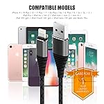 アイフォン 充電ケーブル【1ｍ×5本セット】CABEPOW 標準仕様 急速充電 iphone 充電 ライトニングケーブル ケーブル データ転送 高耐久性 柔軟性 対応 iPhoneX/8/8Plus/7/7 Plus/6/6 Plus/6s/6s Plus/5/SE/5s/iPad/iPod 以降のiPhone、iPod（ブラック）