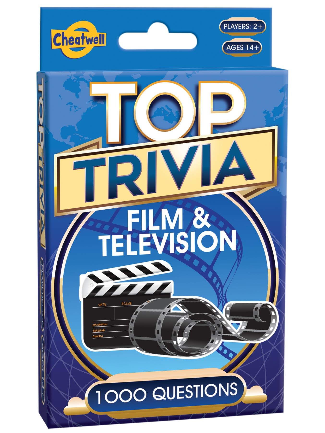 Cheatwell Games Film & Television Top Trivia - Party Game - Family Game - Travel Game - Fun and Easy to Play - 1000 Questions - for 2 or More Players - Ages 14+