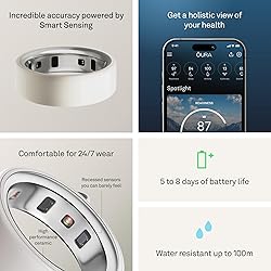 Oura Ring 4 Ceramic - Cloud - Size 5 - Size Before