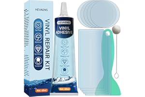 HEVAENS Pool Liner Repair Kit, Waterproof Patch for Air Mattresses, Hot Tubs, Above-Ground Pools, Bouncy Houses, Inflatables - Heavy Duty 60ml