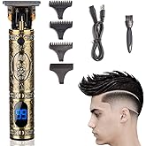 daydayone Beard Trimmer Hair Clippers for Men, Professional T-Blade Trimmer Cordless Rechargeable Hair Edgers Clippers Electric Beard Shaver with LED Display