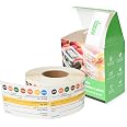 Blank White Dissolvable Food Labels (1" X 2") - Washes Off Completely, No Residue, For Canning & Food Prep