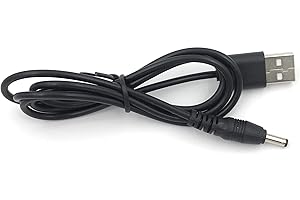 XCIVI Replacement USB Charging Cable for Fairywill/KIPOZI/Dnsly/Sboly Sonic Electric Toothbrush - 3 Feet (1 Meter) (Black)