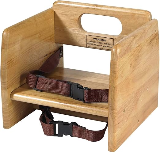 wooden booster seat with tray