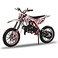 49cc 2-Stroke Kids Dirt Bike,Pocket Rocket Motorcycle, Mini Motorcycle, Gas Pocket Motorbike with Front Rear Disc Brakes, Rac