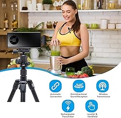 MAYBESTA Wireless Lavalier Lapel Microphone for