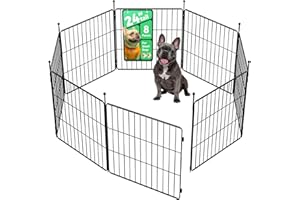 FXW MiniPaws Unleashed Dog Playpen for Yard & RV Camping, Expandable 24-inch 8 Panels for Puppies and Small Dogs, Portable for Indoor and Outdoor Use
