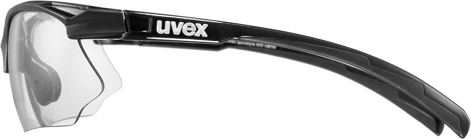 uvex Sportstyle 802 V - Sports Sunglasses for Men and Women - Self-Tinting Lenses - Anti-Fog Technology - Black/Smoke - One Size - Image 4