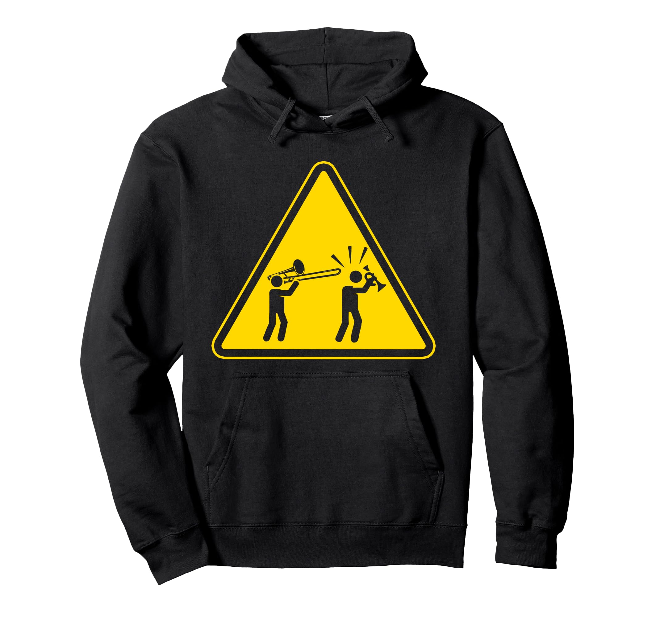 Trumpet attention funny trombone player Pullover Hoodie