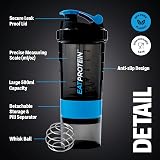 EatProtein 500ml Shaker Bottle with 2 Storage Compartments and Leakproof Lid view 2