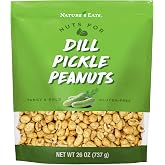 Nature&rsquo;s Eats Dill Pickle Peanuts 26 Oz - Tangy Dill Pickle Flavor - Crunchy Seasoned Peanuts - Savory Snack Nuts - Value Size - Party Ready Snack Pantry Staple