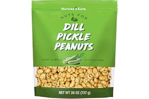 NATURE'S EATS Nature’s Eats Dill Pickle Peanuts 26 Oz - Tangy Dill Pickle Flavor - Crunchy Seasoned Peanuts - Savory Snack Nuts - Value Size 26 Oz - Party Ready Snack Pantry Staple
