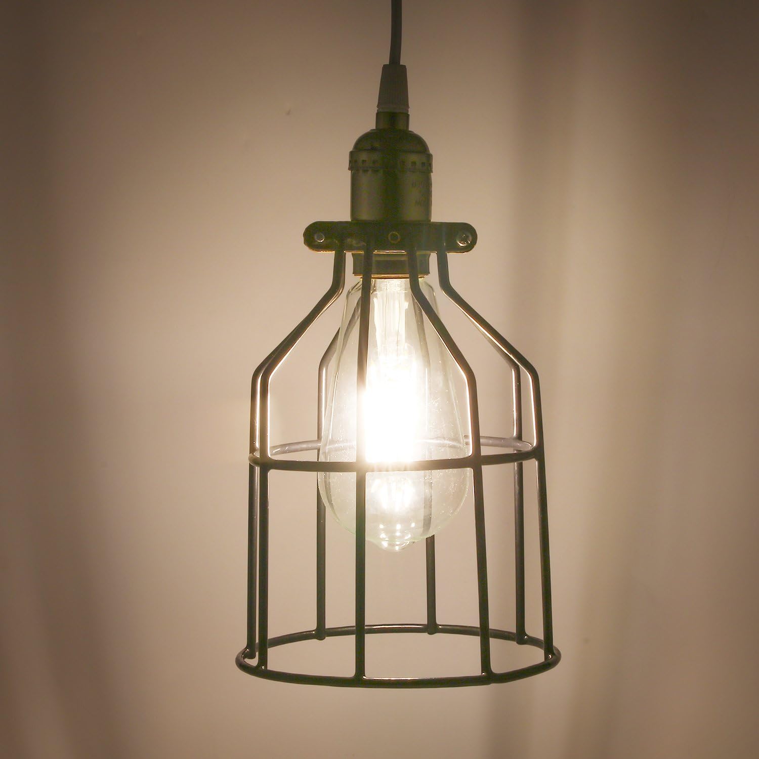 Kohree Metal Bulb Guard Lamp Cage, for Pendant Light, Lamp Holder, Ceiling Fan Light Bulb Covers Vintage Open Style Industrial Grade Adjustable 4 Packs(Cage ONLY): Home Improvement