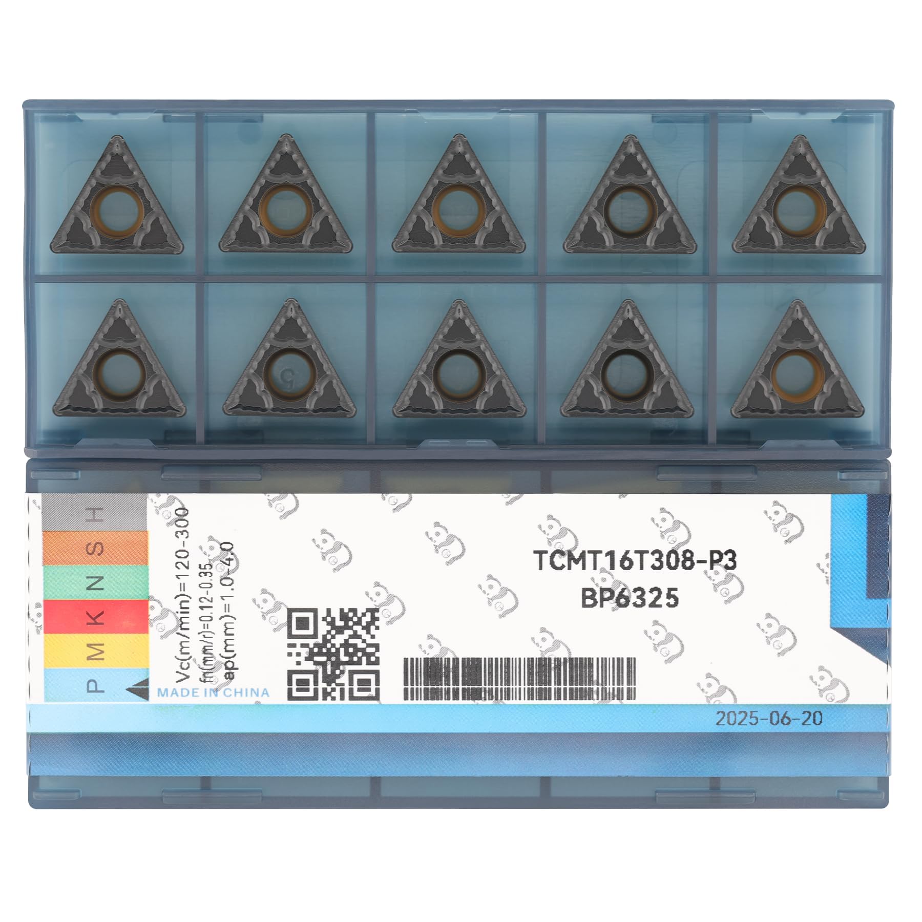 CDBP TCMT 32.52 Tcmt16t308 of CNC Carbide Inserts for Steel Turning Cutting Tools, 10 PCS