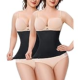 Nebility 2 Pack Waist Trainer for Women Shapewear Tummy Control Faja Body Shaper Waist Cincher Girdles Corset Shapewear