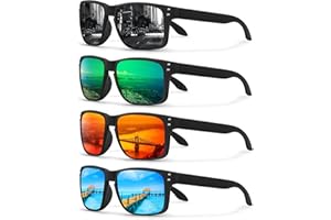 KUGUAOK Polarized Square Sunglasses For Men and Women Matte Finish Sun Glasses UV Protection Glasses