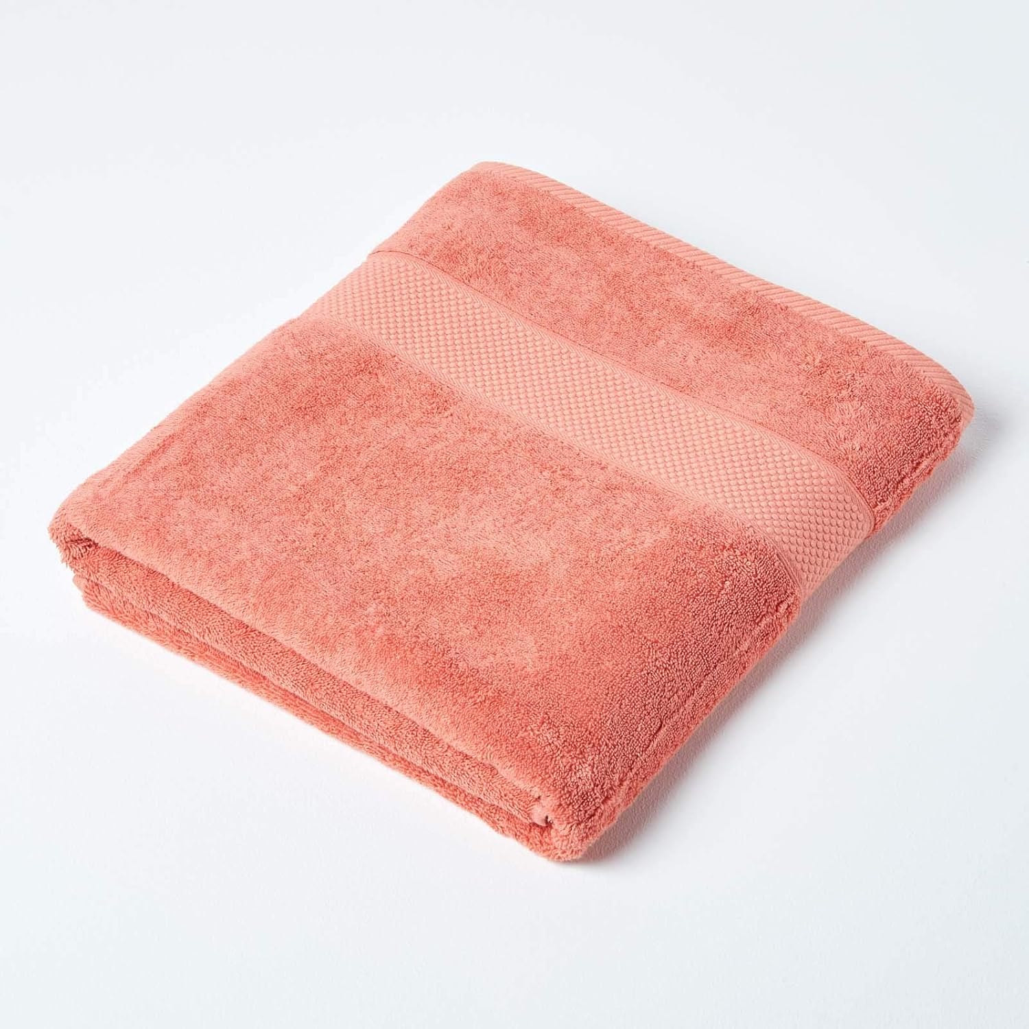 HOMESCAPES Turkish Cotton BathSheet Towel Burnt Orange Terracotta Very