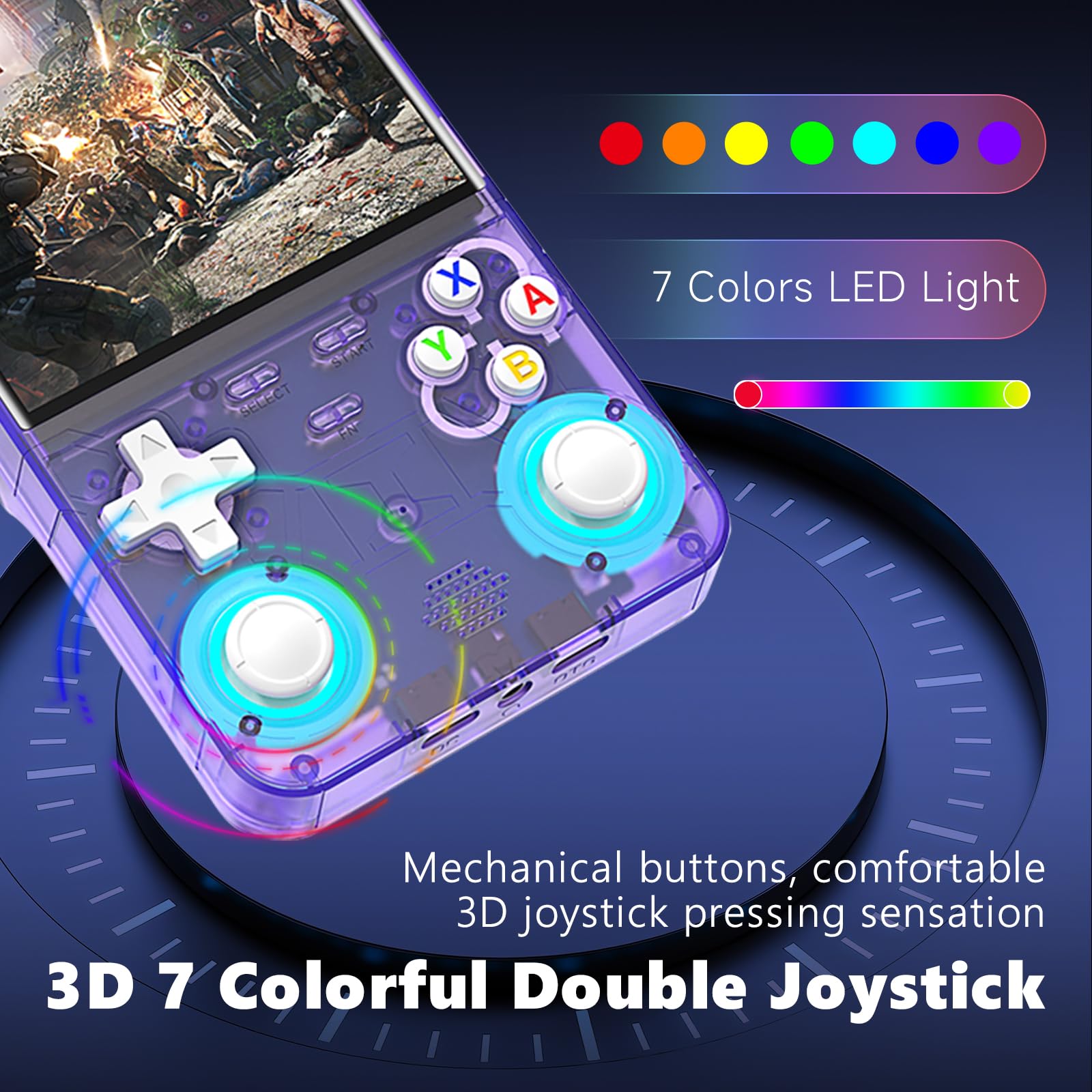 2025 New Upgrade R36ULTRA Retro Handheld Game Console with 64G Built-in 21000+ Classic Games,Portable Hand Held Open Source Linux System 4.0-in 4k HD IPS Screen Video Player (Black)