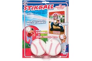 HOG WILD Stikball and Strike-Zone Target - Squishy Stikball Baseball Splats and Sticks to Strike-Zone Target - Ages 4+