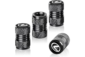 Kevisy Tire Valve Stem Cap Cover Fit Lexus RX ES GS LS NX RS GX LX RC LC RX350 is250 GX460 Belt O-Ring Seal Corrosion Resistant tire Valve caps 4 Pc Black