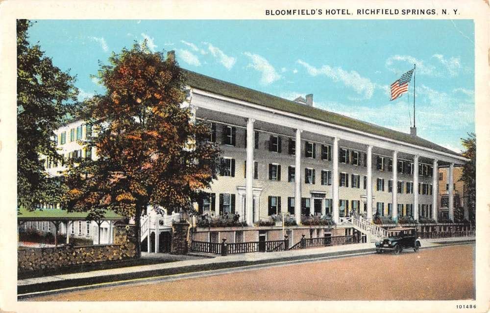 Richfield Springs New York Bloomfields Hotel Street View Antique