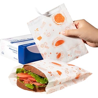 Pack De 500 Bolsas De Papel Blanco Forradas, Tamaño 7x9x12 Pulgadas, Ideales Para Pollo, Costillas, Pan, Etc., Marca Majestic, Fabricadas En Reino Unido, Reutilizables