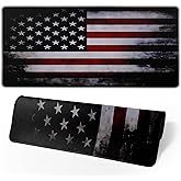 Gaming Mouse Pad American Flag Mouse Mat Non-Slip Rubber Carpet Pad for Computer Keyboard & Gaming Accessories 31.5×11.8 Inches